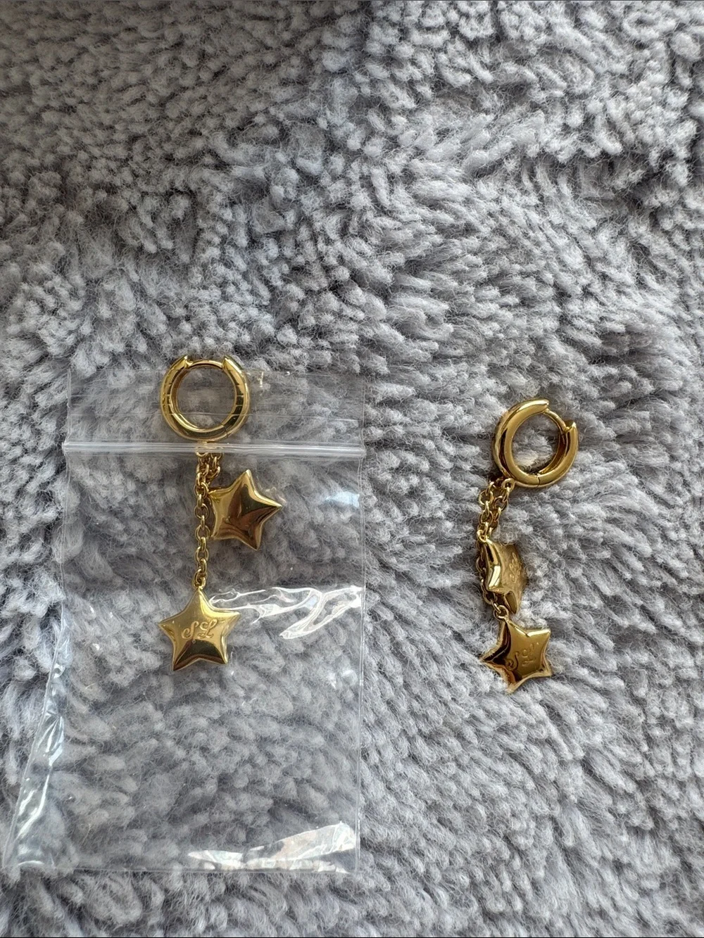 Sandy Liang Gold Twin Star Earrings